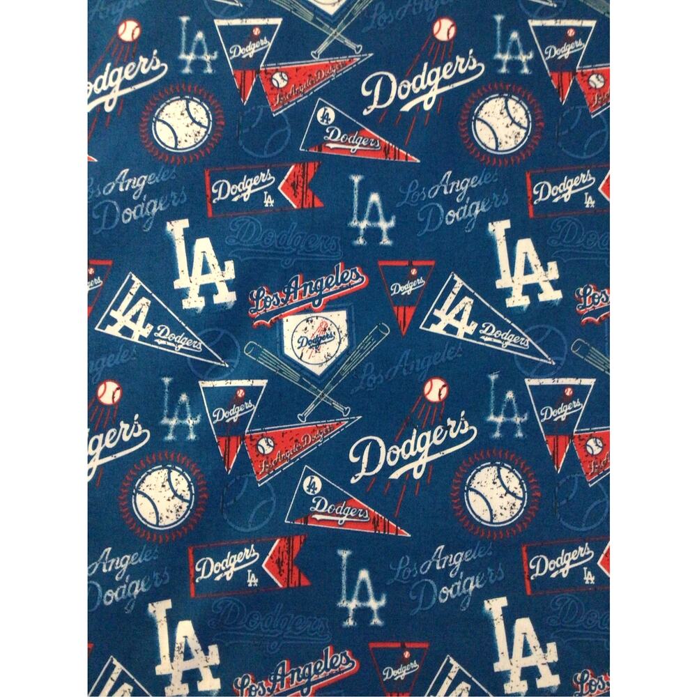 MLB Los Angeles 60" Fabric by the 1/2 yard